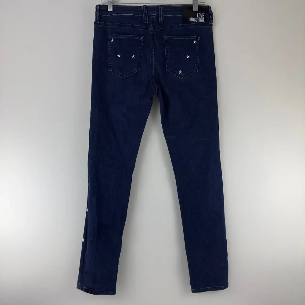 Love‎ Moschino star blue denim skinny jeans